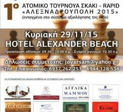1o Ατομικό Τουρνουά Rapid 
